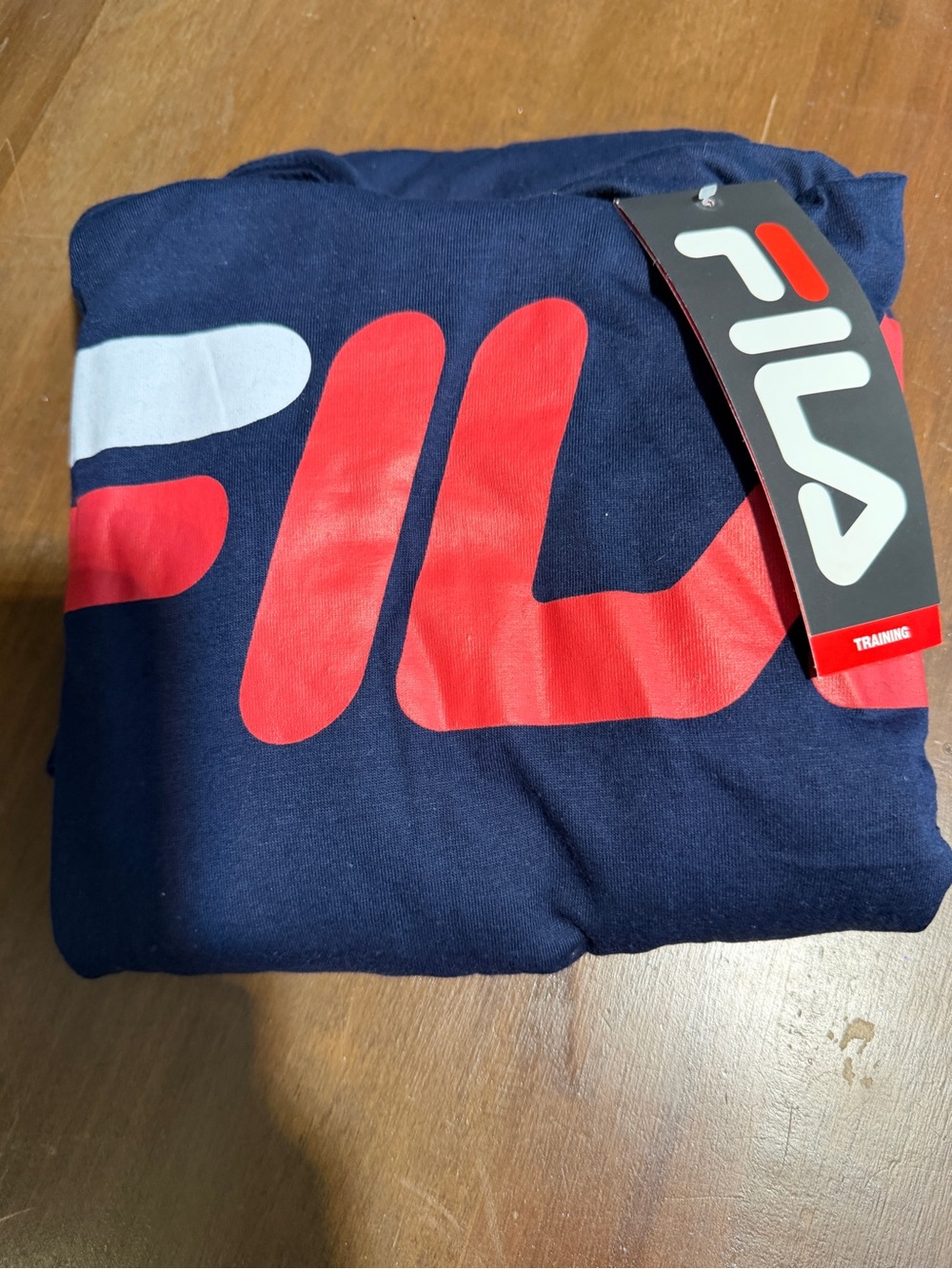 FILA NAVY LONG SLEEVE HOODED TOP SZ M NWT